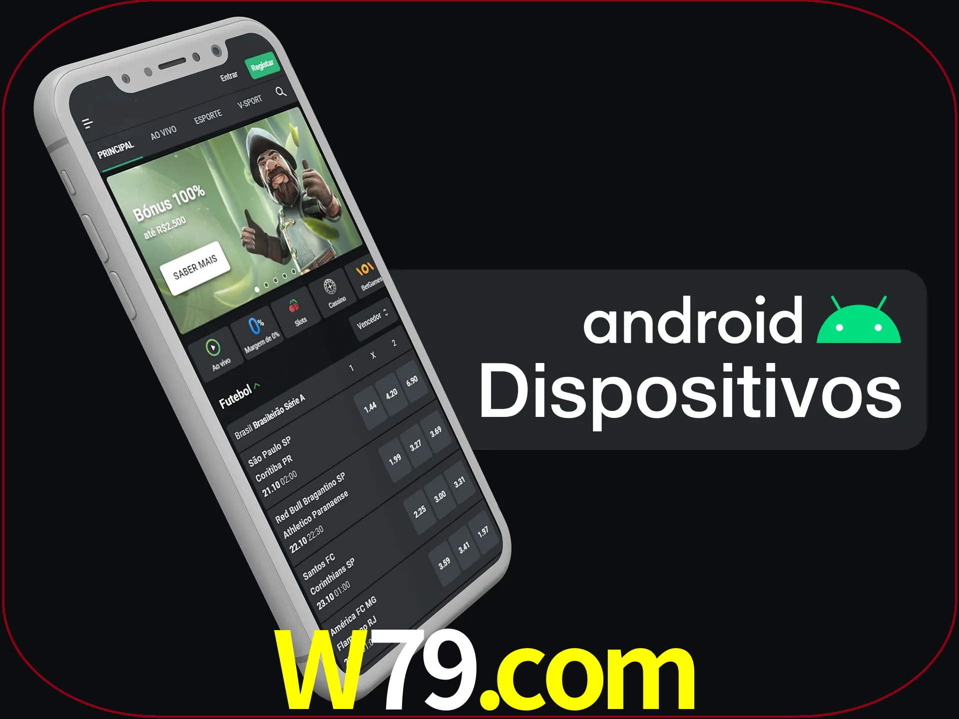 O aplicativo suporta a maioria de todos os dispositivos Android.
